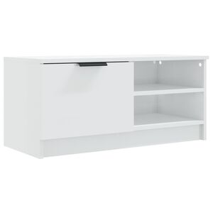 vidaXL TV-Schrank Hochglanz-Wei&szlig; 80x35x36,5 cm Holzwerkstoff