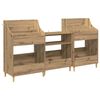 vidaXL Medienregal Set 3 stk. Artisan-Eiche 212 x 46 x 112 cm