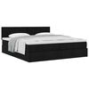 vidaXL Ottoman-Bett mit Matratze Schwarz 200x200 cm Stoff