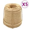 vidaXL Sisalseile 5 Stk. 14 mm 100 m