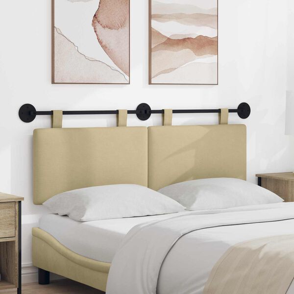 vidaXL H&auml;ngevorderseite Uni Hellgr&uuml;n-Grau 150 x 55 x 5 cm Cordstoff