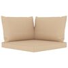vidaXL 5-tlg. Garten-Lounge-Set mit Beige Kissen