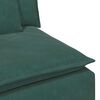 vidaXL Modulares Sofa Endmodul mit Armlehne Kissen Dunkelgr&uuml;n 100 cm