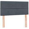 vidaXL Boxspringbett mit Matratze Dunkelgrau 80x210 cm Samt