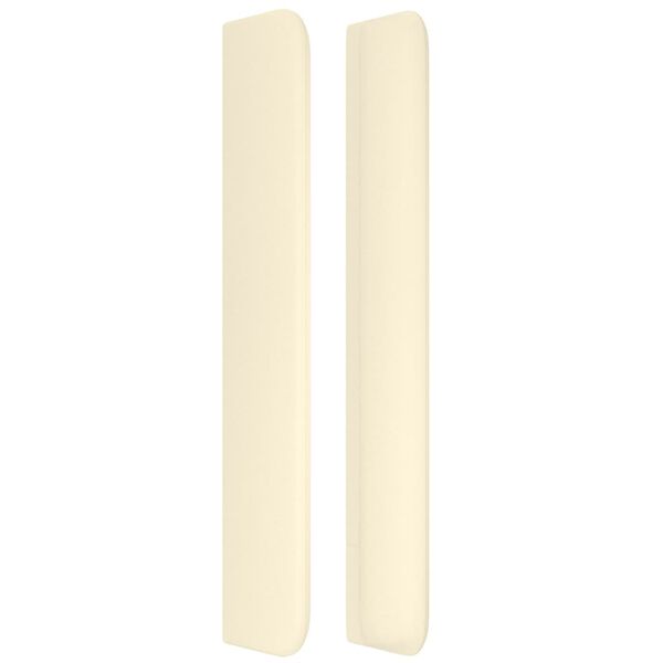 vidaXL Kopfteil mit Ohren Creme 163x16x118/128 cm Kunstleder