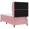 vidaXL Boxspringbett mit Matratze Rosa 200 x 100 cm Polyester