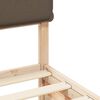 vidaXL Bettgestell mit gepolstertem Kopfteil Taupe 120 x 200 cm