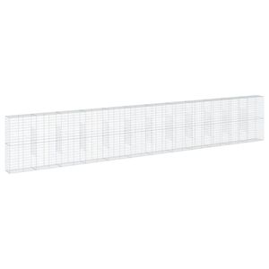 vidaXL Gabione mit Deckel 1200x50x200 cm Verzinktes Eisen