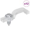 vidaXL LED Streifen Clips 12 pcs Transparent 23,8 x 7,3 x 4,3 mm