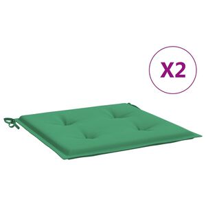 vidaXL Gartenstuhl-Kissen 2 Stk. Gr&uuml;n 50x50x4 cm Oxford-Gewebe