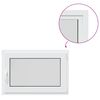 vidaXL Kellerfenster Innenseite Farbe Wei&szlig; RISOR 95 x 55 cm