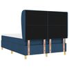 vidaXL Boxspringbett mit Matratze Dunkelgrau 90x190 cm Blau Stoff