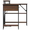 vidaXL Schreibtisch mit Regal Braun Eichen-Optik 120 x 79 x 86,5 cm