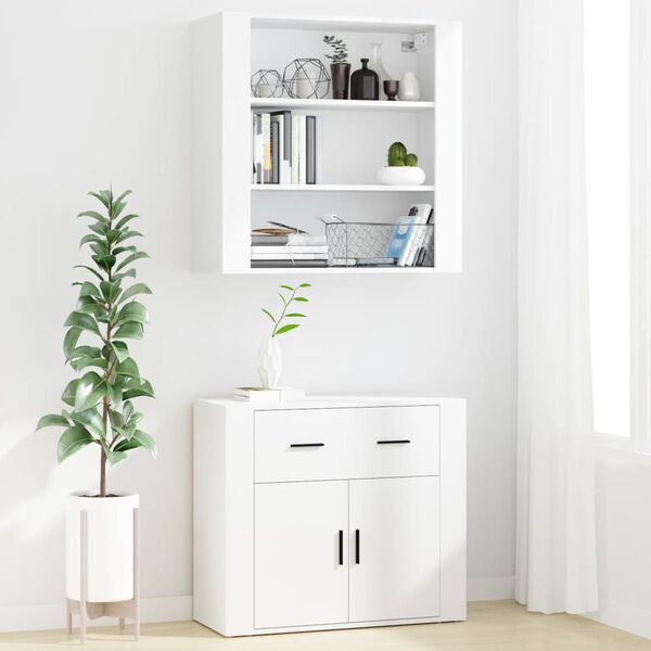 vidaXL Highboard Wei&szlig; Holzwerkstoff