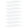 vidaXL B&uuml;cherregal-Bretter 8 Stk. Wei&szlig; 60x40x1,5 cm Holzwerkstoff