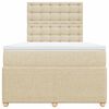 vidaXL Boxspringbett mit Matratze Creme 120x200 cm Stoff