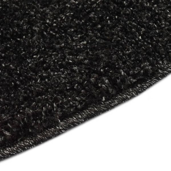 vidaXL Hochflor-Teppich 120 cm Anthrazit