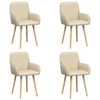 vidaXL Esszimmerst&uuml;hle 4 stk. Stoff Creme 56,5 x 50 x 87,5 cm