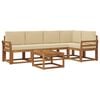 vidaXL Outdoor-Sofagarnitur 6 Stk. Natur und Beige
