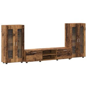 vidaXL TV-Schrankset mit Schubladen FLORIN 3 pcs Altholz Holzwerkstoff