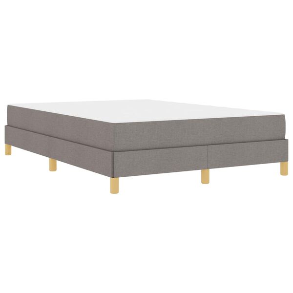 vidaXL Boxspringbett Taupe 140 x 190 cm Stoff