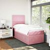 vidaXL Boxspringbett mit Matratze Rosa 80x200 cm Samt