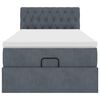 vidaXL Ottoman-Bett mit Matratze Dunkelgrau 80x200 cm Samt