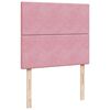 vidaXL Boxspringbett mit Matratze Rosa 120x190 cm Samt