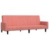 vidaXL Schlafsofa 2-Sitzer mit Hocker Rosa Samt