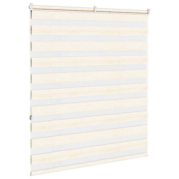 vidaXL Doppelrollo Marmorbeige 135x150cm Stoffbreite 130,9 cm Polyester