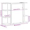 vidaXL Bad-Spiegelschrank Altholz-Optik 80x20,5x64 cm Holzwerkstoff