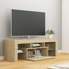 vidaXL TV-Schrank mit LED-Leuchten Sonoma-Eiche 120x35x40 cm
