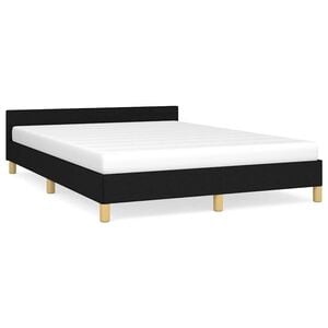 vidaXL Bettgestell ohne Matratze Schwarz 140x200 cm Stoff