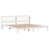 vidaXL Bettgestell mit Kopfteil ohne Matratze Wei&szlig; 180x200 cm
