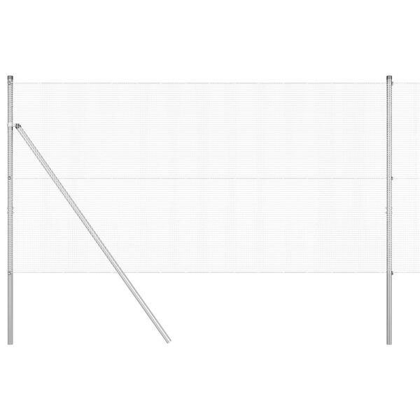 vidaXL Zaunpfosten Silber 25 x 1,4 m (12 x 12 mm Netz) Stahl