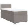 vidaXL Boxspringbett mit Matratze Taupe 90x200 cm Stoff
