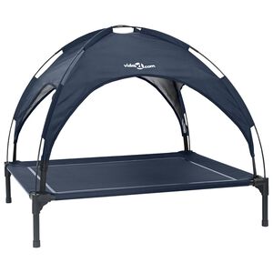 vidaXL Hundebett 104 x 86 x 84,5 cm Stahl Marineblau