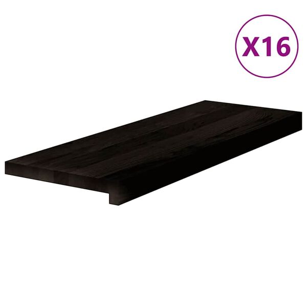 vidaXL Treppenstufen 16 Stk. Dunkelbraun 70x25x2 cm Massivholz Eiche