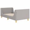 vidaXL Kinderbettgestell mit Kopfteil Hellgrau 80x160 cm Boucl&eacute;