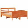 vidaXL Massivholzbett ohne Matratze Wachsbraun 160x200 Kiefernholz