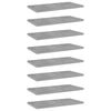 vidaXL B&uuml;cherregal-Bretter 8 Stk. Betongrau 40x20x1,5 cm Holzwerkstoff