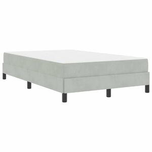 vidaXL Boxspringbett mit Matratze Hellgrau 120 x 190 cm Stoff