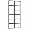 vidaXL Schiebet&uuml;r mit Beschlag Schwarz 90x205 cm ESG-Glas