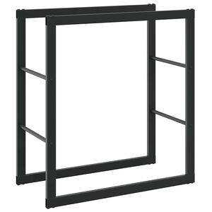 vidaXL Brennholzregal Schwarz 55x30x61 cm Stahl