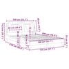 vidaXL Bettgestell "Viana" ohne Matratze Cappuccino-Braun 140x200 cm Kunstleder