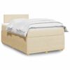 vidaXL Boxspringbett mit Matratze Creme 120x190 cm Stoff