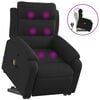 vidaXL Massagesessel mit Aufstehhilfe Schwarz Stoff