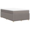 vidaXL Boxspringbett mit Matratze Taupe 120x200 cm Stoff