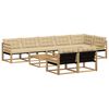 vidaXL Outdoor-Sofagarnitur 9 stk. Wei&szlig; und Beige