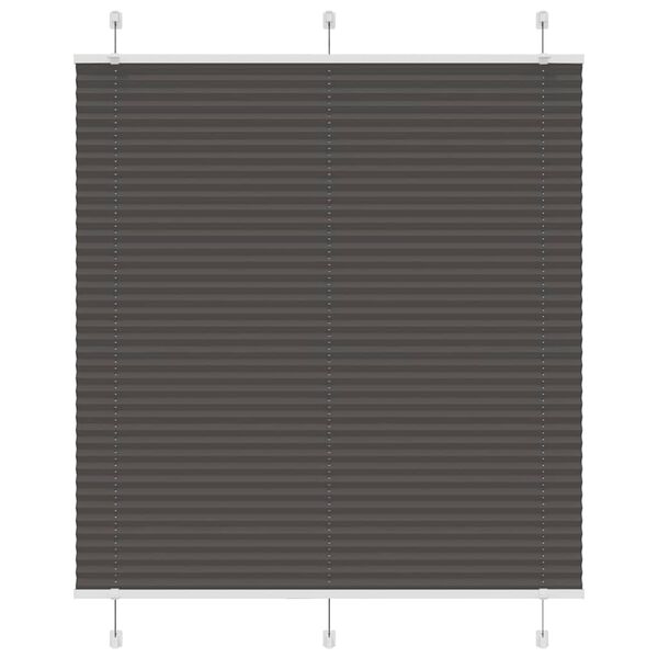 vidaXL Plissee Schwarz 115x100 cm Stoffbreite 114,4 cm Polyester
